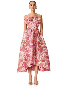 Floralie Strapless Gown in Pink