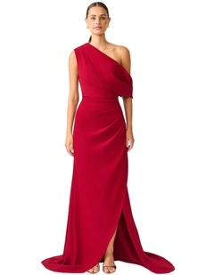 Isadora Stretch Maxi Dress in Red