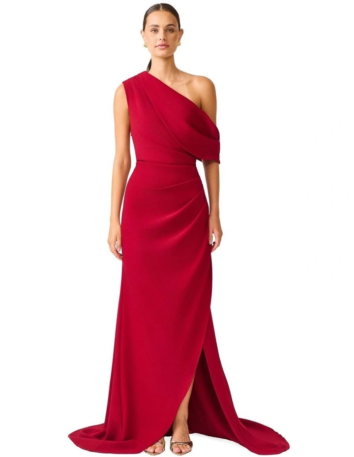 Isadora Stretch Maxi Dress in Red image 1