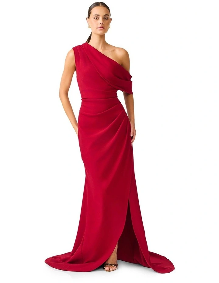 Isadora Stretch Maxi Dress in Red image 4