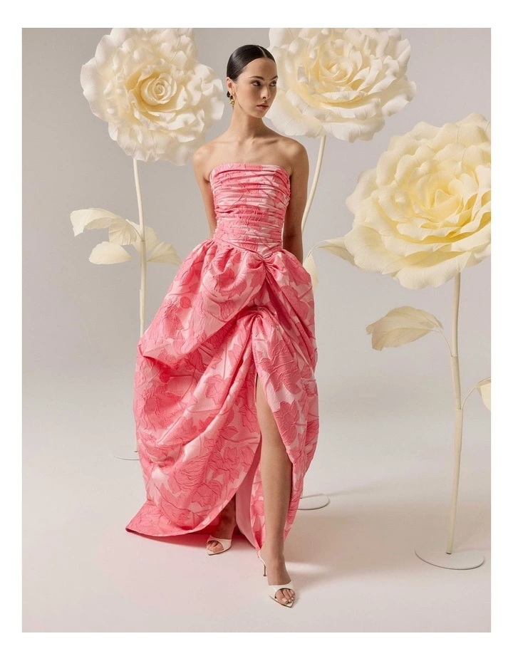 Dionne Strapless Ballgown in Pink image 3