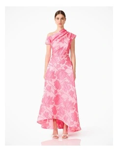 Dionne Asymmetrical Gown in Pink