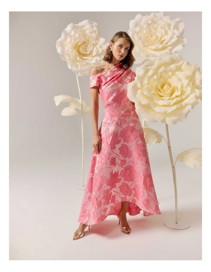 Dionne Asymmetrical Gown in Pink image 3