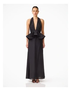 Fiorina Halter Neck Peplum Gown