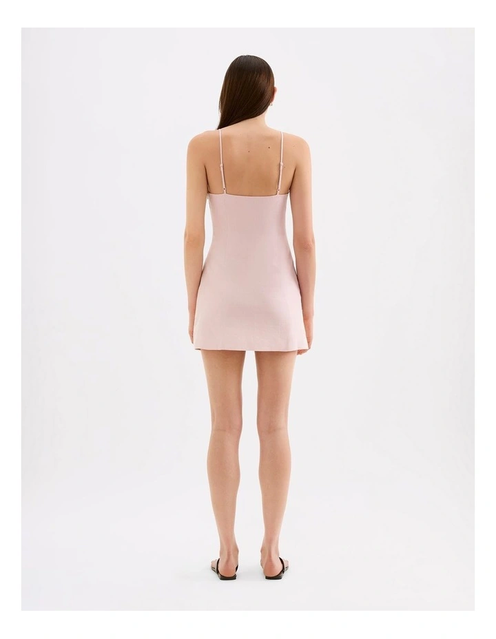 Talitha Linen Mini Dress in Blush image 2