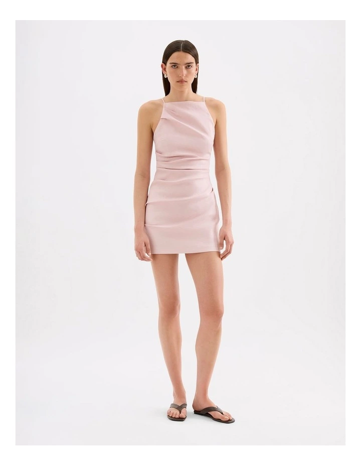 Talitha Linen Mini Dress in Blush image 4