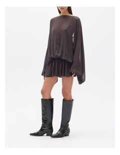 Evariel Mini Dress in Truffle