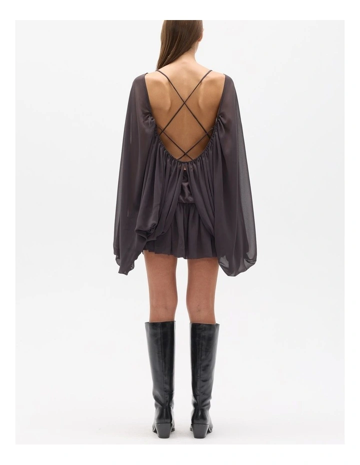 Evariel Mini Dress in Truffle image 2