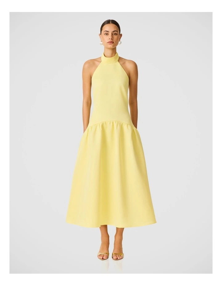 Nolana Midi Dress in Yellow image 1