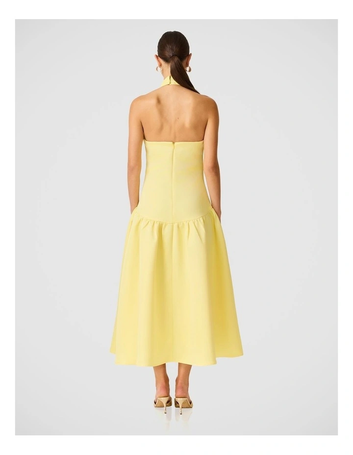 Nolana Midi Dress in Yellow image 2