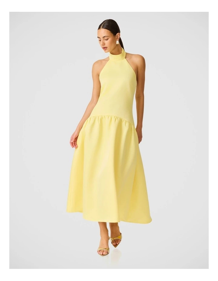 Nolana Midi Dress in Yellow image 4