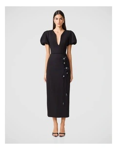 Martina Puff Sleeve Midi Dress