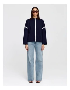 Lottie Knit Jumper in Navy