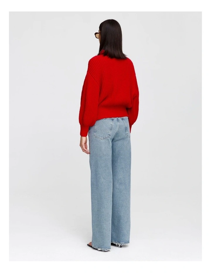 Harper Knit Jumper in Red image 2