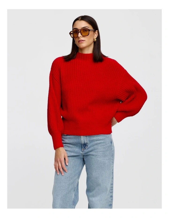 Harper Knit Jumper in Red image 3