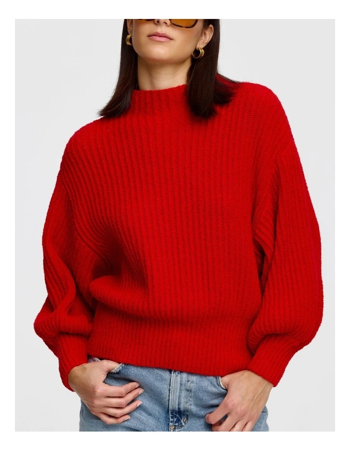 Harper Knit Jumper in Red image 4