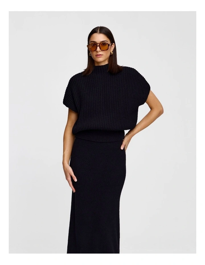 Laurel Knit Top in Black image 3