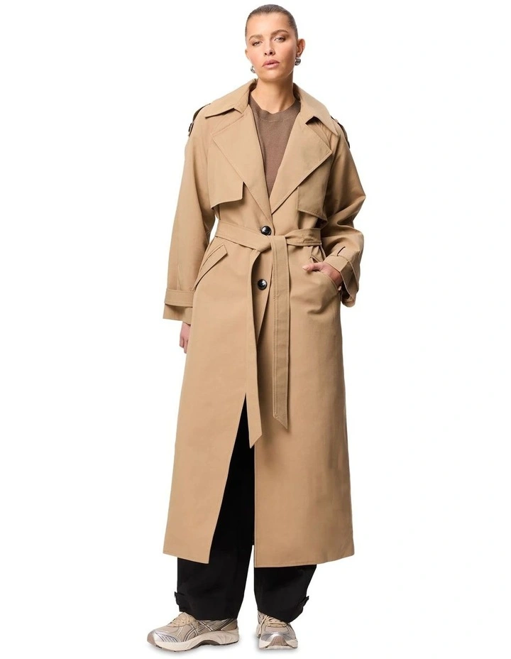 Franklin Trench Coat in Beige image 3