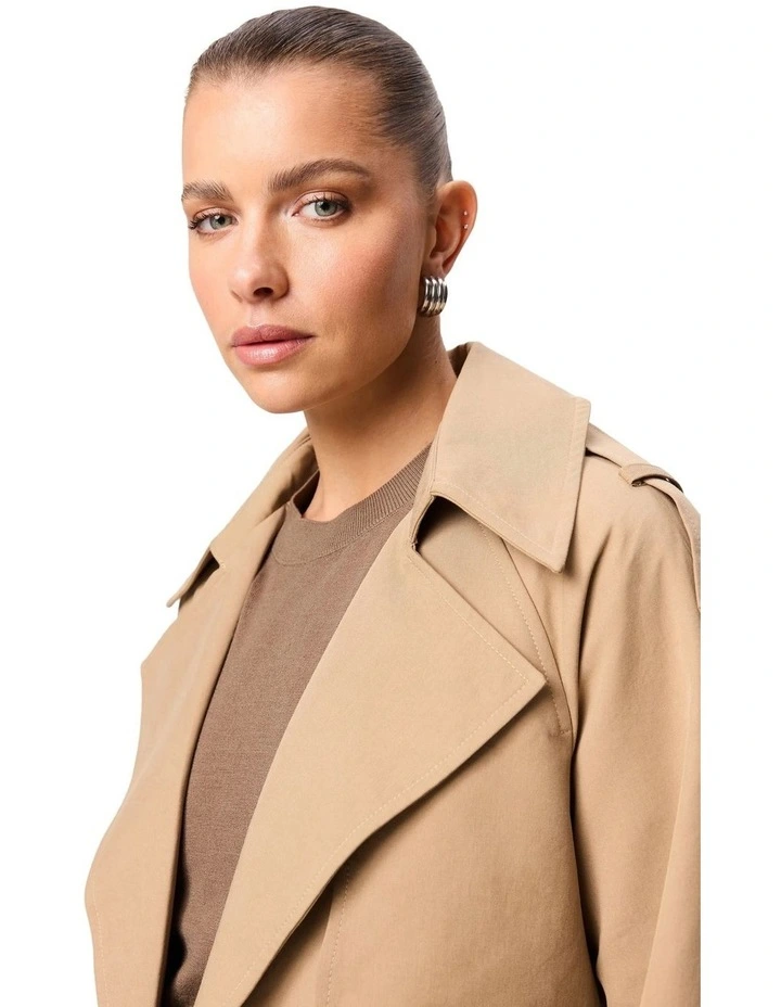 Franklin Trench Coat in Beige image 6
