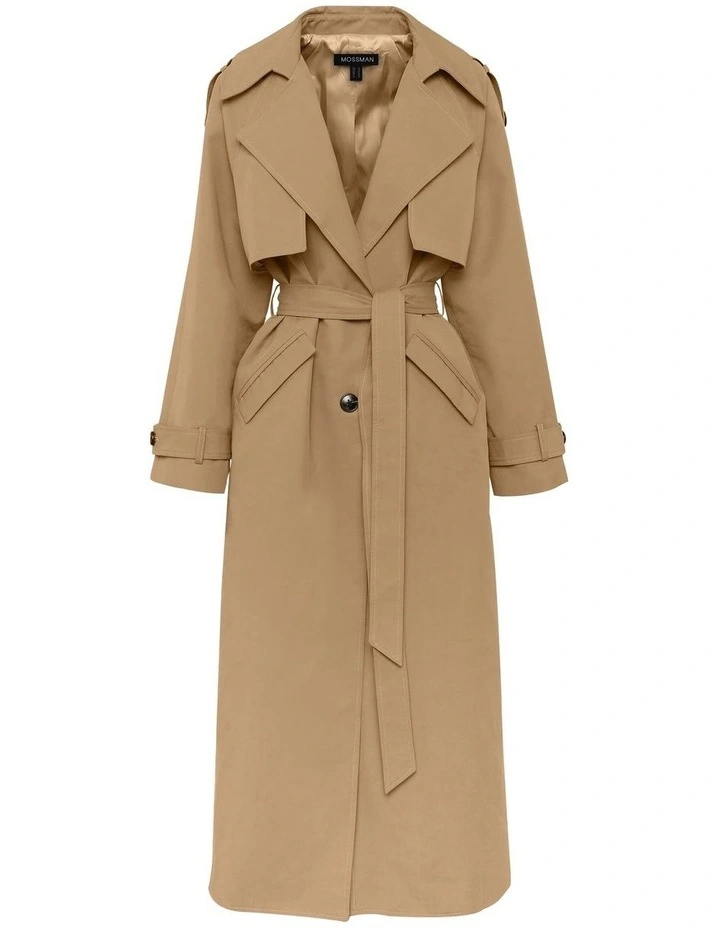 Franklin Trench Coat in Beige image 7