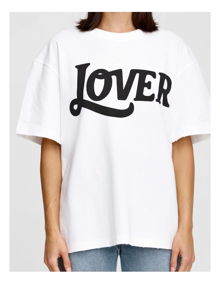 Lover Tee in White image 4