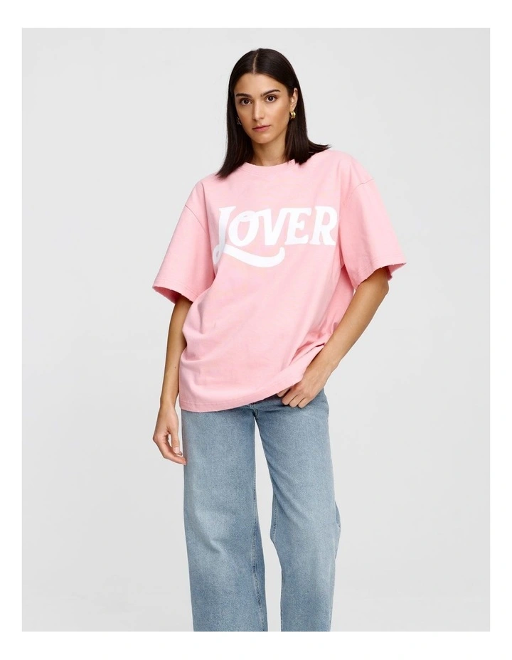 Lover Tee in Pink image 3