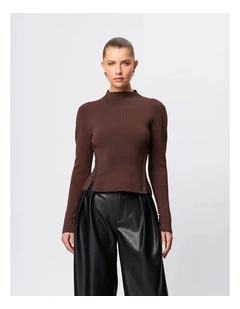 Windsor Knit Top in Brown