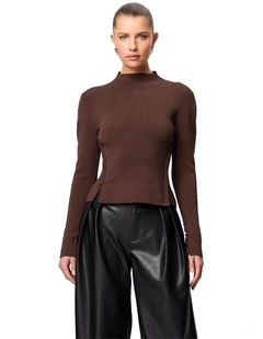 Windsor Knit Top in Brown