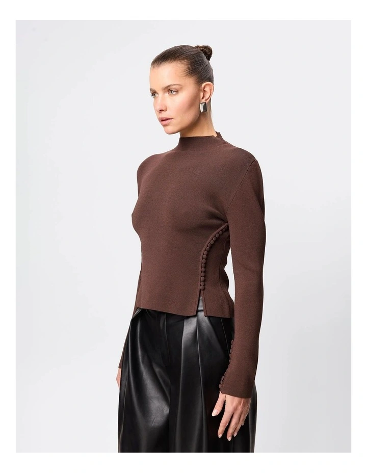 Windsor Knit Top in Brown image 3