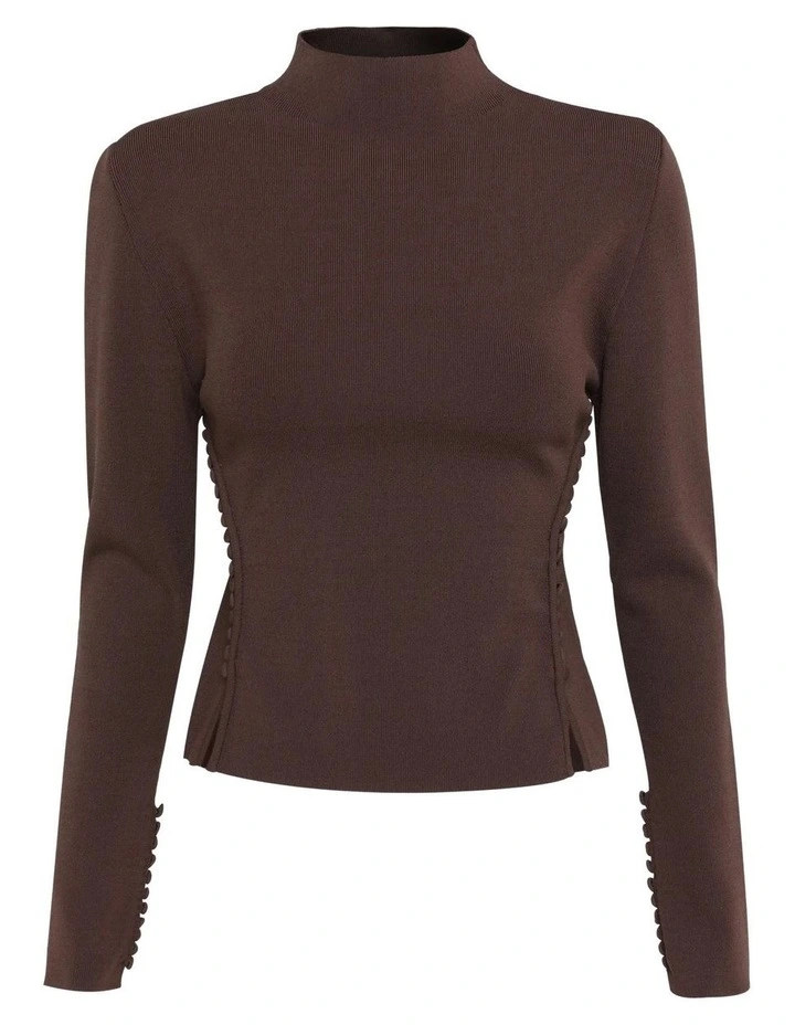 Windsor Knit Top in Brown image 7