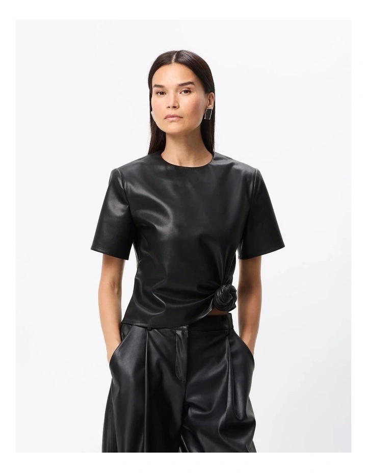 Fairfax Knot Tee in Black image 1