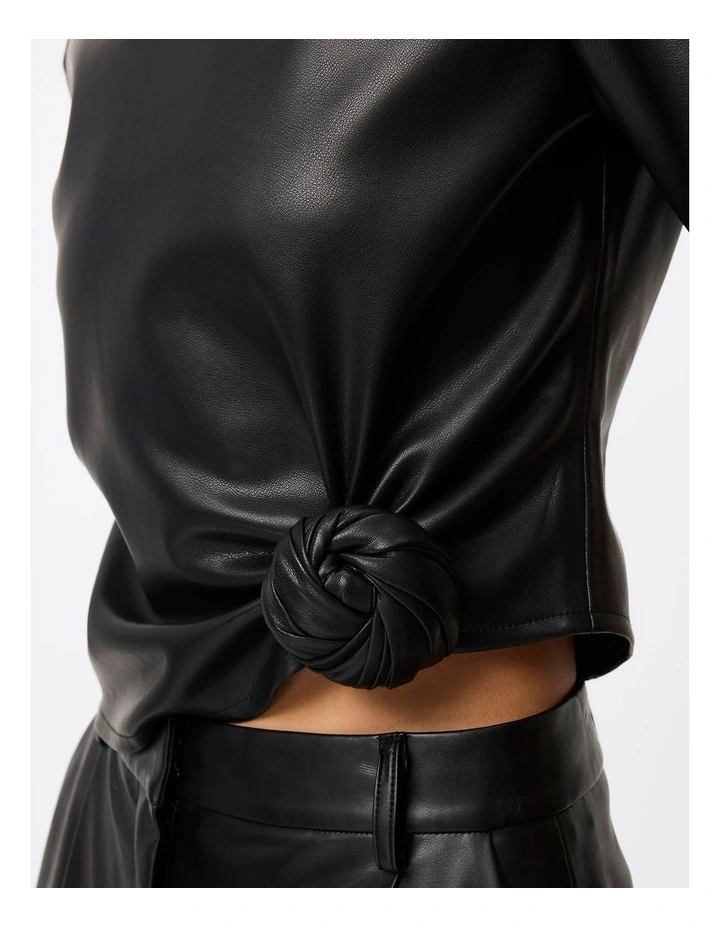 Fairfax Knot Tee in Black image 4