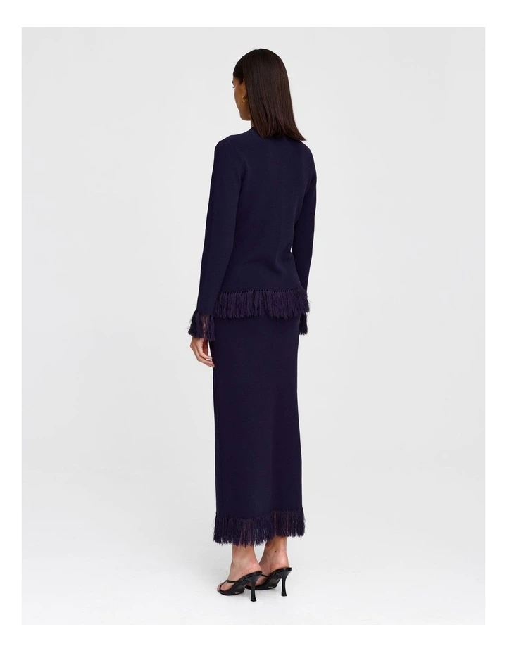 Marigold Knit Skirt in Navy image 2
