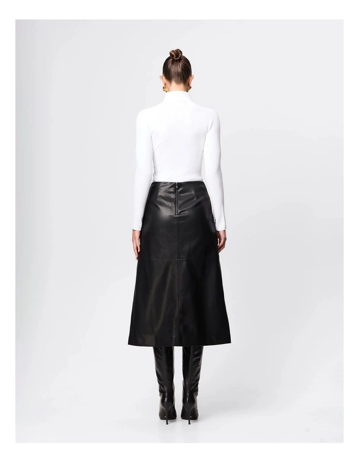Fairfax Midi Skirt in Black image 2