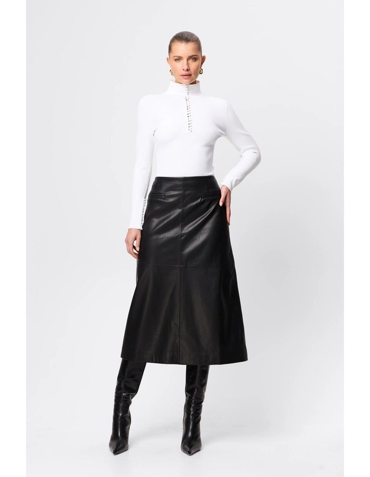 Fairfax Midi Skirt in Black image 2