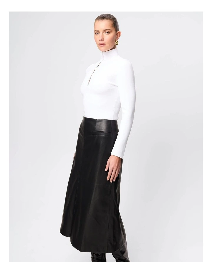 Fairfax Midi Skirt in Black image 3