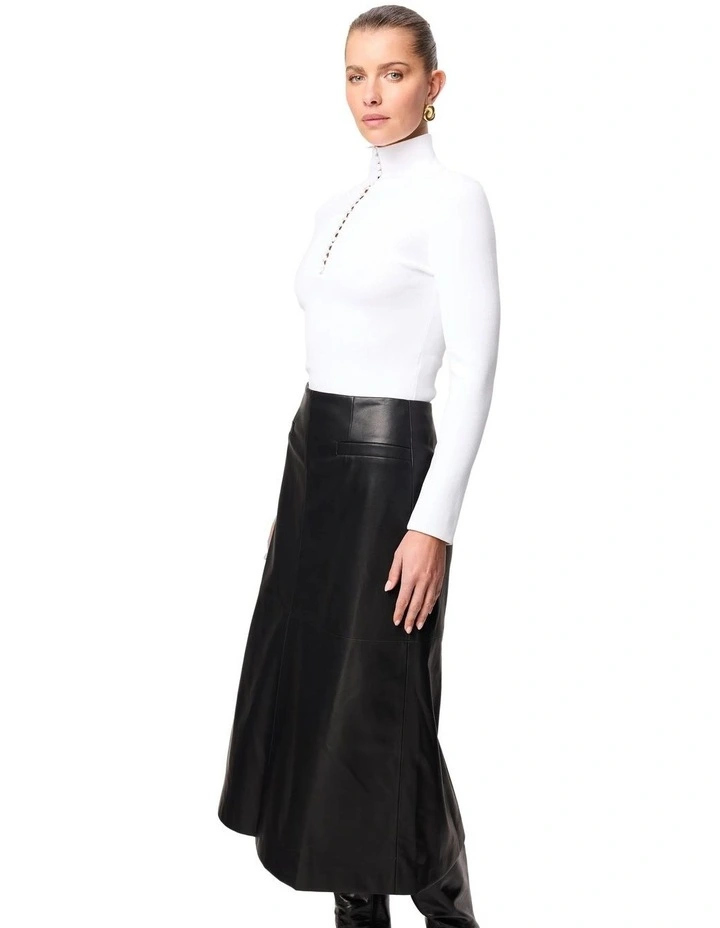 Fairfax Midi Skirt in Black image 3