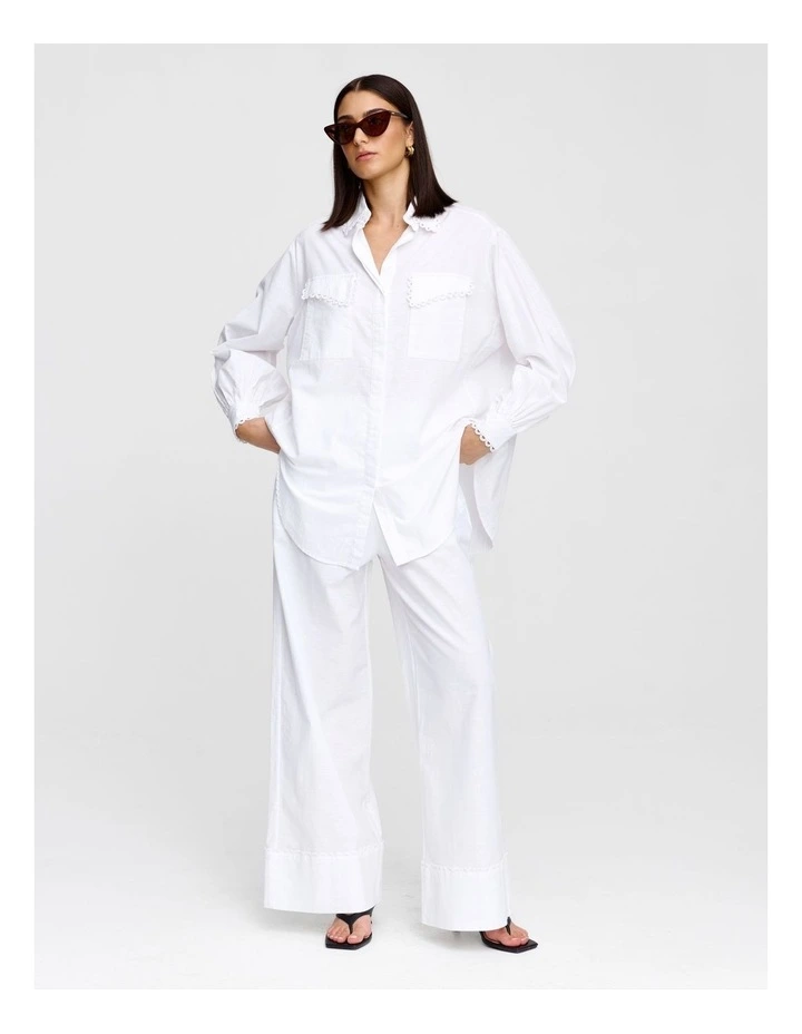 Hampton Pant in White image 3