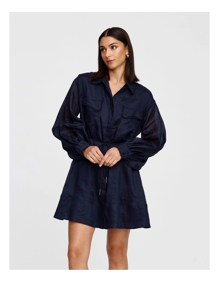 Laurel Mini Dress in Blue image 3