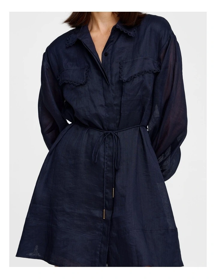 Laurel Mini Dress in Blue image 4