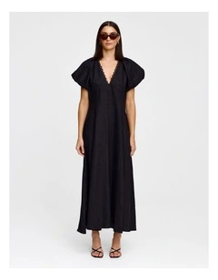 Theo Dress With Trim in Black