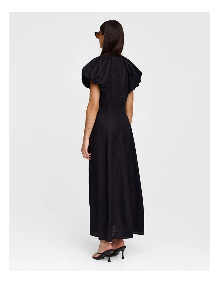 Theo Dress With Trim in Black image 2