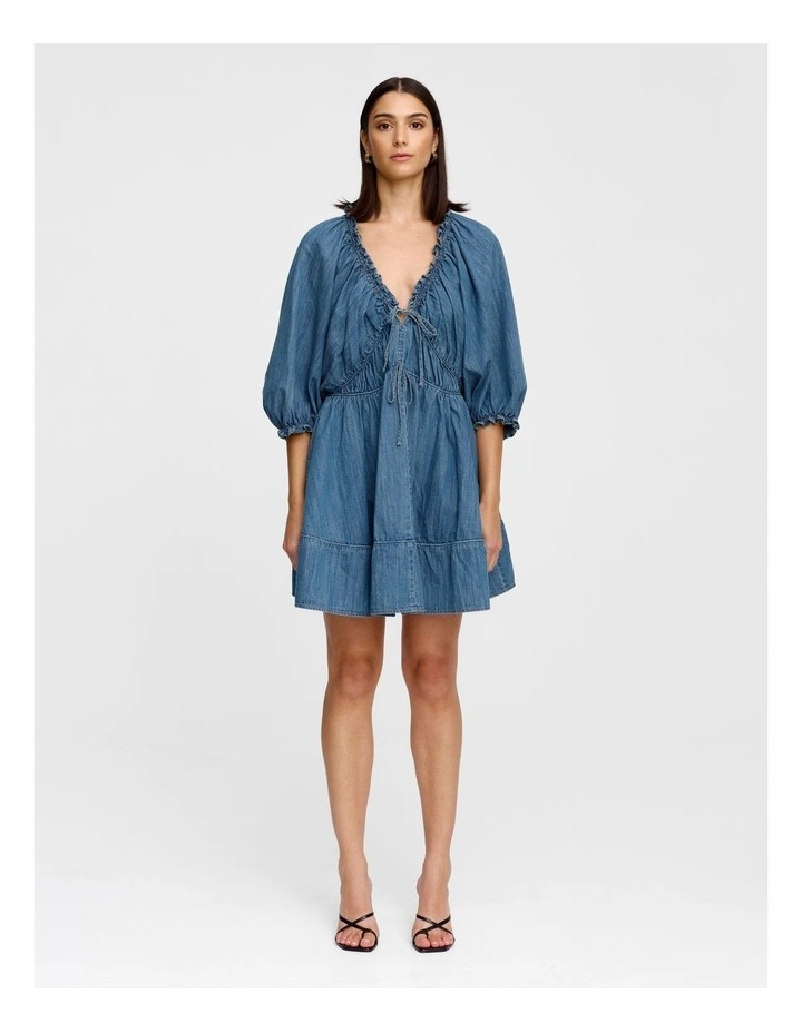 Pia Mini Dress in Blue image 1