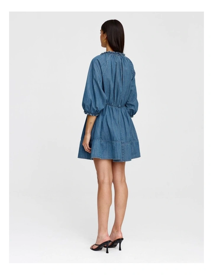 Pia Mini Dress in Blue image 2