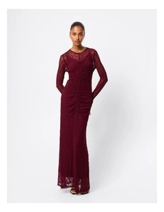 Close To You Maxi Dress in Burgundy