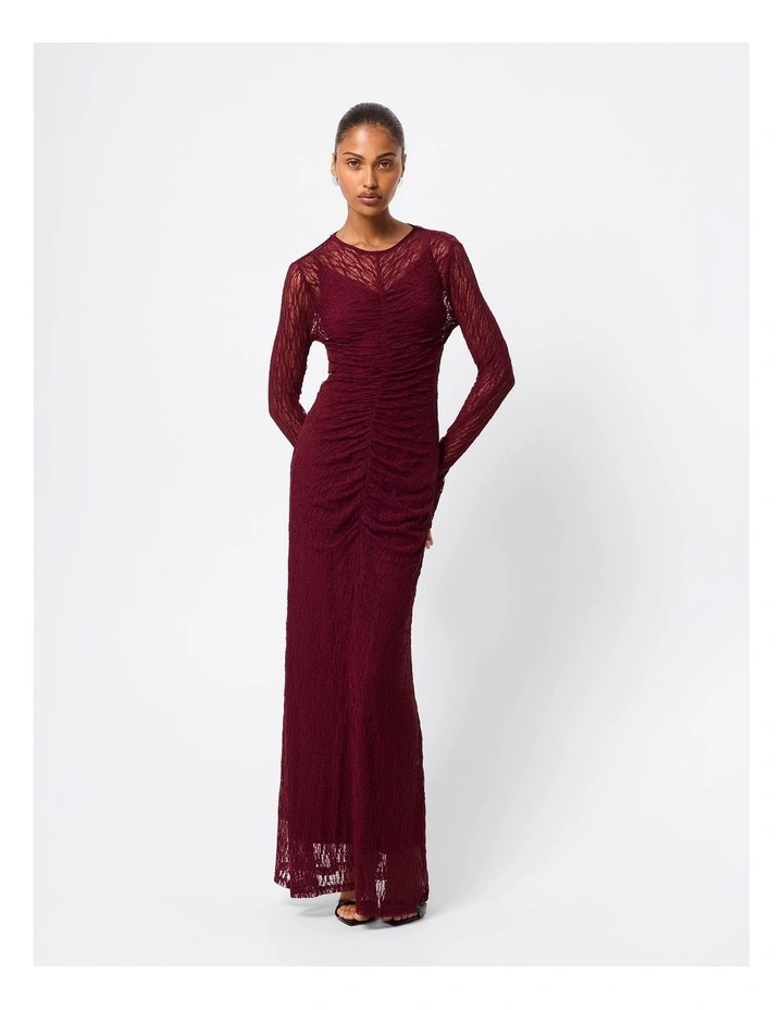 Close To You Maxi Dress in Burgundy image 1
