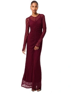 Close To You Maxi Dress in Burgundy