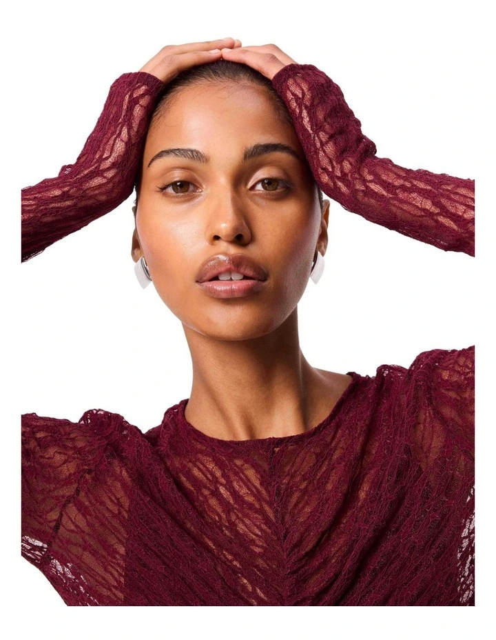 Close To You Maxi Dress in Burgundy image 7