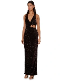 Leila Dress in Brown