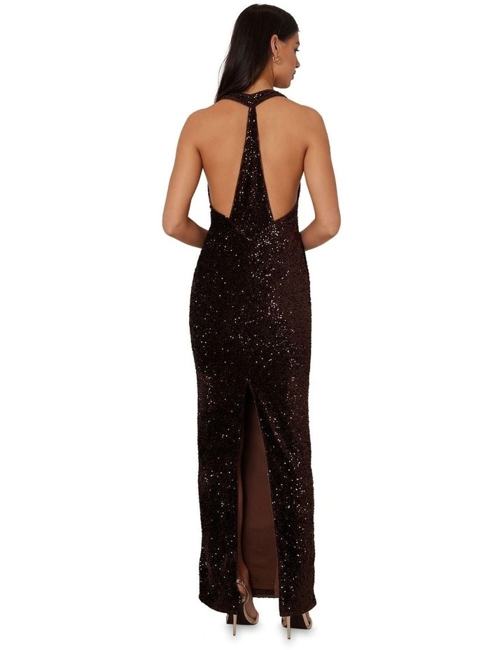 Leila Dress in Brown image 2